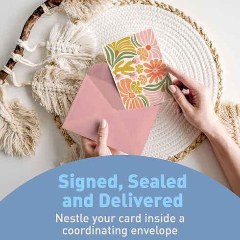 Set 36 3.5x5 4 Sweetzer & Orange Desert Gardens Blank Notecards of Note Cards with Envelopes & Storage Box Floral