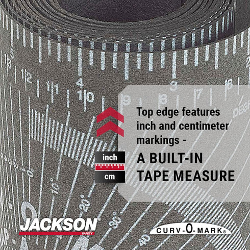 Jackson Safety Pipe Measuring Tool, Wrap-A-Round Tape Pipe Fitting Tool, Medium, Black