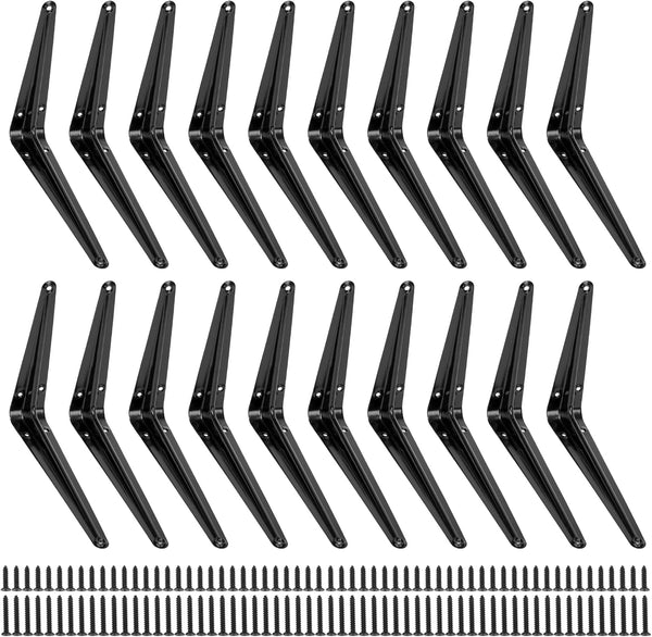 ICOOL 20 Pack 8 x 6 Inch Floating Shelf Bracket, Wall Corner
