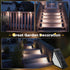 BKBB PPBB (10, Solar Step Lights for Outside, Solar Stair Lights Outdoor Waterproof, Deck Step Lights for Fence, Patio