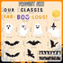 B1ykin 134Pcs Halloween Ghost Bulletin Board Decoration Set, Ghosts Patterned Paper Cutouts for Classroom and Home