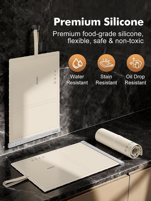 4 3 Countertop Food Warming Mat, Electric Food Warming Tray with Adjustable Temperature, Timer, Full Surface Heating