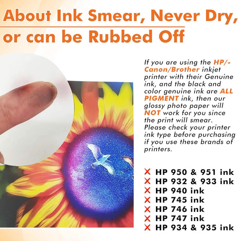 8.5x11 Inches 100 115gsm Koala Glossy Thin Inkjet Paper Sheets Compatible with Inkjet Printer Use DYE INK