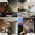 1-to-4 E26/E27 Vintage Plug-in Pendant Light Kit with Hanging Sockets, Industrial Hanging Light with Individual Rotary