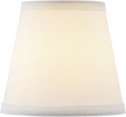 Aspen Creative 51027-2,Hardback White,4"Top 6"Bottom 5.5" Slant,Set 2 Empire Transitional Clip-On Chandelier