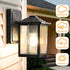 MATAMEYE Outdoor Wall Lantern, Exterior Waterproof Wall Sconce Light Fixture, Black Front Door Mounted Lighting