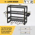 YYR 4 Layer Power Tool Organizer Wall Mount, 16 Inch Cordless Drill Hanger Storage Rack with Charging Station Shelf