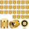 1/4'' Flare Cap, Round Brass HVAC Locking Caps with Neoprene O-Ring Seal, AC Service Valve Caps (25 Pcs)