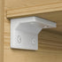 Boxonly 90 2 100Pcs Shelf Cabinet Door Degree Plastic Corner Braces Holes Angle Bracket,White