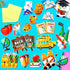 HOWAF 32pcs Welcome Back to School Decorations - Cutouts for First Day of School Party Supplies and Classroom