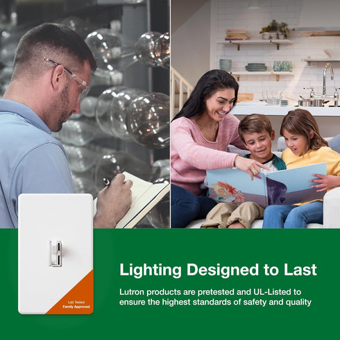 Dimmer Dimmable Bulbs, 150 3-Way, TGCL-153PH-AL, Lutron Toggler LED+ Switch for LED, Halogen and Incandescent Watt