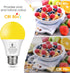 EvaStary Dusk to Dawn Yellow Bug Light Bulbs Outdoor, A19 LED Yellow Bulb for Porch Lights, 4 Pack