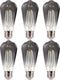 FLSNT LED Edison Bulbs, 4W (40W Equivalent), 5000K White Light, Dimmable, E26 Base, 6 Pack