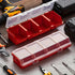 ShanLily 2Pcs Small Parts Storage Organizer With Lid Stackable Nail Screw Container Divider Garage Craft Tools Hardware
