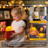 Dimmable Pumpkin Night Light, Rechargeable Baby Light, Halloween Night Light with Timer, Soft Squeezable Touch Lamp