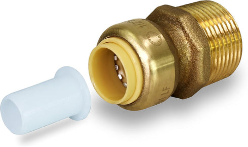 Everflow Supplies Pushlock UPMC134 - 1 Inch x 3/4 Inch Long Push X Male Adapter for PEX, CPVC & Copper