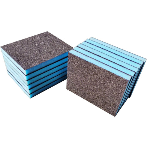 12 Pack 80 Grit Coarse Grade Sanding Sponge Blocks, Washable and Reusable Sand Sponge Kit for Polishing Wood and Metal