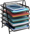 Mind Reader 5-Tier Paper Tray, Desktop Organizer File Storage, Metal Mesh, 11.75" L x 14" W x 14.5" H, Black