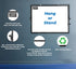 Desktop Dry Erase Board - 16in x 12in Double Sided Black Frame Magnetic Whiteboard with Stand, 6 Markers, 1 Eraser