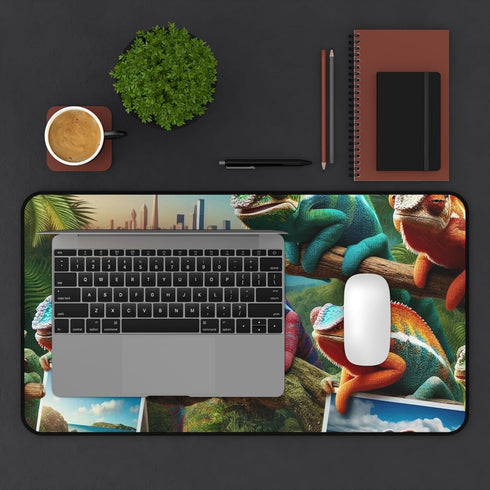 GENERIC Vibrant Chameleon Photoshoot Desk Mat with Colorful Changing Backgrounds