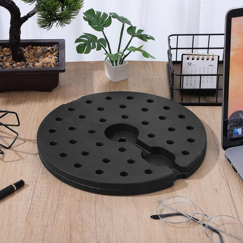 10. 6 Inch SEWACC Lamp Base Weight Block, Floor Lamp Loader Round Light Base Weight for Home Desk Lighting