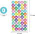 Youngever 1800 Pcs 0-99 Numbers Stickers, Stripe Design, Each Measures 1 inch Diameter for Office and Classroom