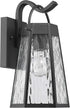 1 12" Industrial Light Textured Black Outdoor Wall Sconce Tall