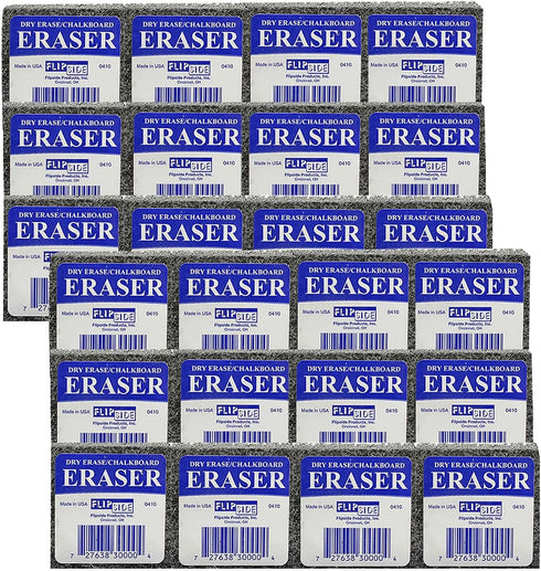 Flipside Products Student Eraser, 2" Width, 2" Length, 12 Per Pack, 2 Packs for School Supplies
