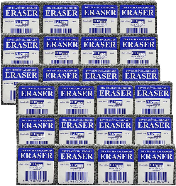 Flipside Products Student Eraser, 2" Width, 2" Length, 12 Per Pack, 2 Packs for School Supplies