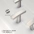 homdiy 10 Pack Brushed Nickel Cabinet Knobs, Solid Zinc Alloy T Cabinet Handle for Kitchen Drawer