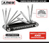 ARES 44000 10-Piece Tamper-Proof Folding Star Key Set, Corrosion-Resistant CR-V Steel, Sizes T-6 to T-30