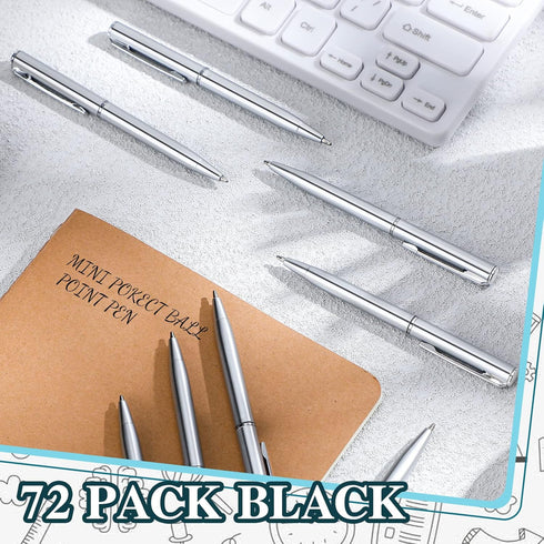 Teling 72 Pcs Small Ballpoint Pen Mini Pens Bulk, 4 Inch Short Tiny Ink Pens for Notebooks & Notepads