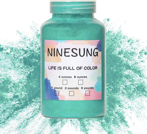 Powder Coating Powder for Metal Surfaces, Car Paint, Building Materials, Turquoise (4 oz) - Perfect for Steel Structures
