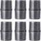 Pipe Decor 1” x 2” Malleable Cast Iron Pipe, Pre Cut Connector, Industrial Steel Grey, 6 Pack