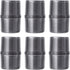 Pipe Decor 1” x 2” Malleable Cast Iron Pipe, Pre Cut Connector, Industrial Steel Grey, 6 Pack