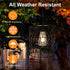 Bulb Livinlarge Hanging Pendant Lights,Metal Solar Outdoor Chandelier,Solar Hanging Lights with Warm White LED