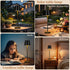 Waterproof,2000mAh Dimming Livinlarge Cordless Table Lamps,Rechargeable Outdoor Solar LED Lamp,Portable USB Desk Lamp