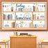 76PCS Boho Reading Bulletin Board Set Read Bookshelf Bulletin Board Decorations Motivational