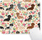 Dachshund Sausage Dogs Puppies Pink Flowers Print Art Gaming Mouse Pad, Cute Colored Floral Design Print Art