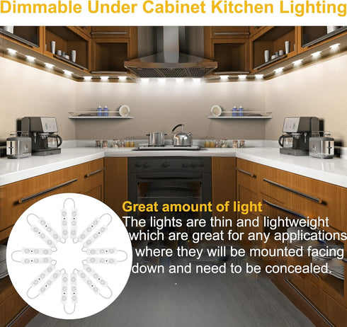 10FT 6000K Dimmer 60 LPHUMEX Flexible Jewelry Showcase Lighting, Bright White Display Case LED Lights, with Switch