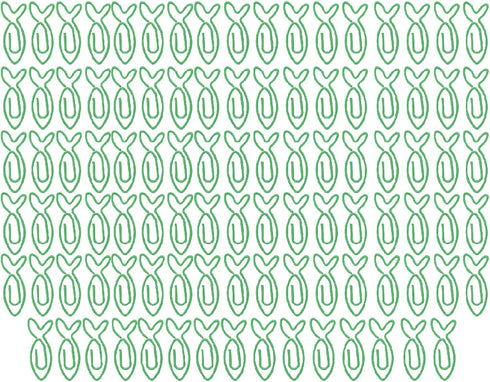 Office Paper Clips, 100 Pcs, Beautiful Electroplating Process Set for Fastening (Fish)