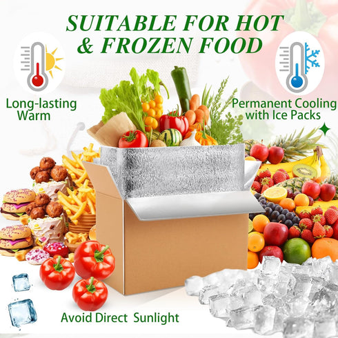 Honoson 4 Frozen Pack Pack Frozen (12'' 5.5'' 7.5'') Pcs Thermal Insulated Shipping Boxes for Food with Ice