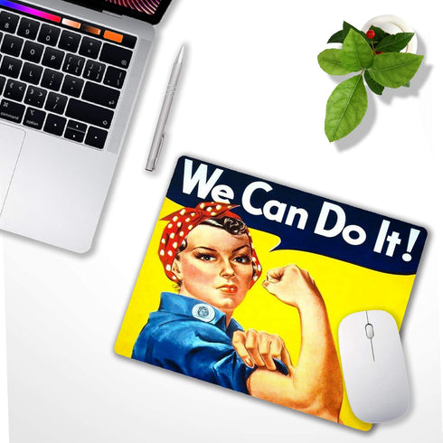 Inspirational Mouse Pad, Small Non-Slip Rubber Mousepad for Wireless Mouse with Personalized Custom Design We Can Do It