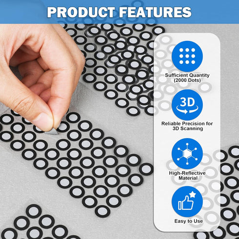 Starry 2000 6.0 mm 3D 3D 3D 3D 3D 40 Dots Scanner Markers Dots for Scanners High Reflective Markers Diffuse Reflection