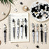 Colarr 24 Sets Plastic Beadable Pens, DIY Pens Making Kit, Black Ink Ballpoint Pen for Women Students