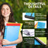 WOT I All-in-one Telescoping Binder Notebook, Refillable 3 Ring Binder, Blue, with 5 Subject Dividers