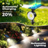 1 Pack 3 nipify Solar Spot Lights Outdoor Waterproof with Modes, Solar Spotlight Light for Outside Yard Landscape