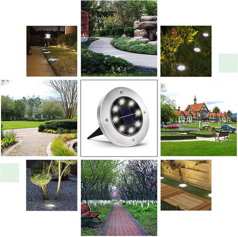 4.6 inch Outside,8 Pack INCX Solar Lights for Solar Light Outdoor Waterproof, Garden Lights Landscape Lighting