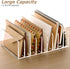 SANRUI Clear Desk Mail Organizer, 9 Compartments Acrylic Document Sorter, Multifunction Letter Folder Racks for Office