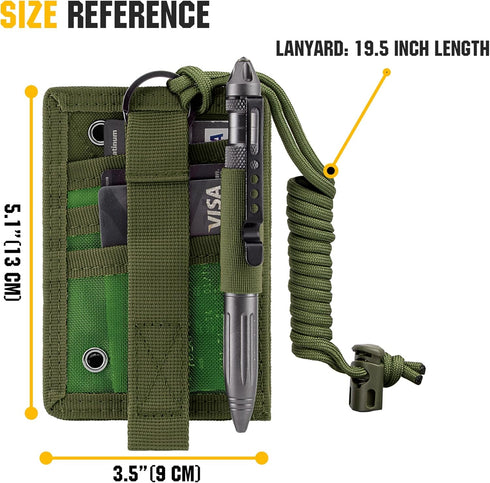 IronSeals Tactical ID Card Holder Detachable Hook & Loop Badge Holder with Key Ring and Adjustable Neck Lanyard